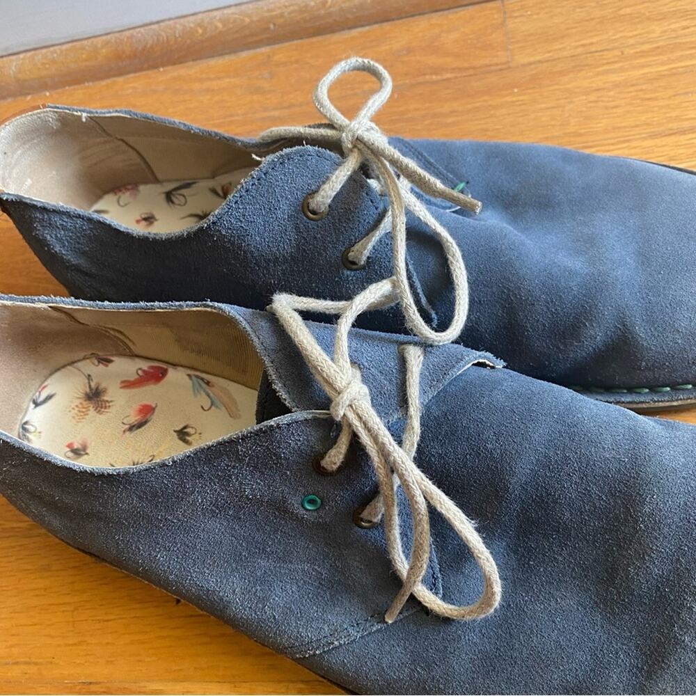 Ted Baker London | Chock Oxford Suede Derby Shoes Blue Size 13 - Picture 5 of 11